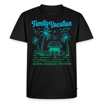 Vacances d’été en famille Créer des souvenirs - T-shirt Premium bio Homme - noir - Devant - Nico (187cm)