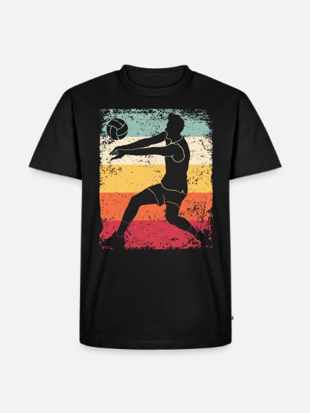 Volleyball Player Retro Beach Volleyball - Men's Premium Organic T-Shirt - black