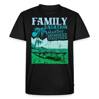 Vacances d’été en famille Créer des souvenirs - T-shirt Premium bio Homme - noir - Devant - Nico (187cm)