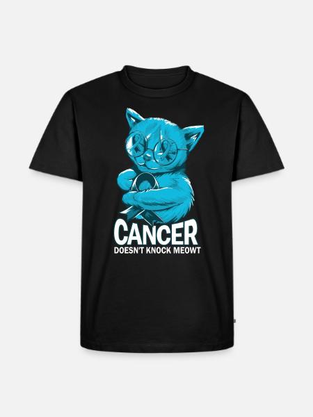 Cancer Cat Prostate Cancer - Men's Premium Organic T-Shirt - black