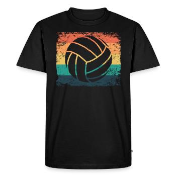 Volleyball Joueur Retro Beach Volleyball - T-shirt Premium bio Homme - noir - Devant - Nico (187cm)