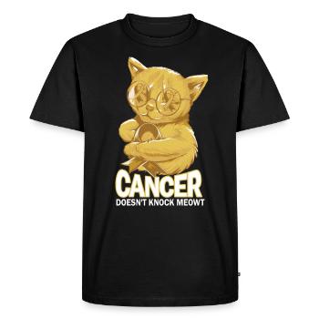 Cancer doesn't knock me out Childhood - Men's Premium Organic T-Shirt - black - Front - Nico (187cm)