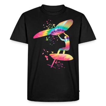 Wing Foil Wingsurfing Man Foil Wing - T-shirt Premium bio Homme - noir - Devant - Nico (187cm)