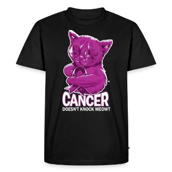 Cat honore un soignant spécialisé dans le cancer - T-shirt Premium bio Homme - noir - Devant - Nico (187cm)
