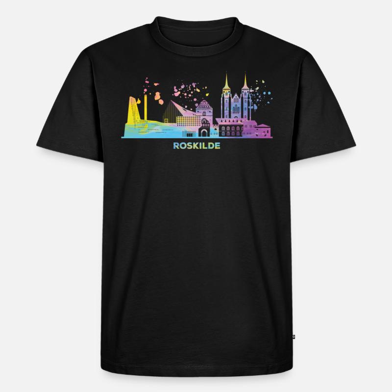 Roskilde Skyline Roskilde - T-shirt Premium bio Homme - noir