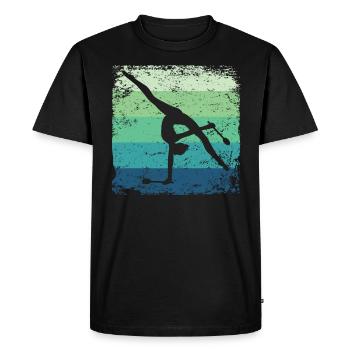 Gymnast Legs Gymnastique Rythmique Rétro - T-shirt Premium bio Homme - noir - Devant - Nico (187cm)