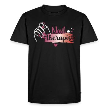 Thérapeute des ongles Drôle Nail Art Nail Tech - T-shirt Premium bio Homme - noir - Devant - Nico (187cm)