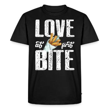 Coup de foudre les churros mexicains - T-shirt Premium bio Homme - noir - Devant - Nico (187cm)