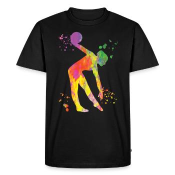 Gymnast with ball rhythmic gymnastics - Men's Premium Organic T-Shirt - black - Front - Nico (187cm)