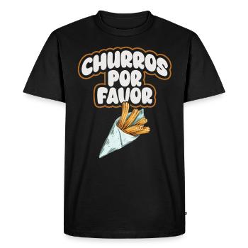 Churros Por Favor Churro mexicain vintage - T-shirt Premium bio Homme - noir - Devant - Nico (187cm)