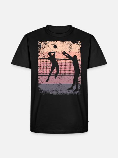Volleyball Player Retro Beach Volleyball - Men's Premium Organic T-Shirt - black