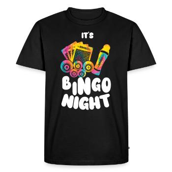 C’est bingo nuit bingo tie bingo - T-shirt Premium bio Homme - noir - Devant - Nico (187cm)