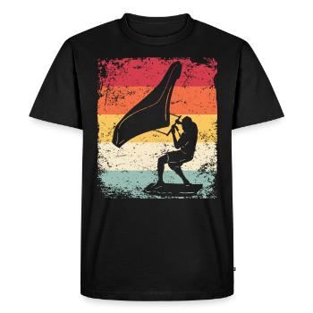 Wing Foil Wingsurf Retro Foil Wings - T-shirt Premium bio Homme - noir - Devant - Nico (187cm)