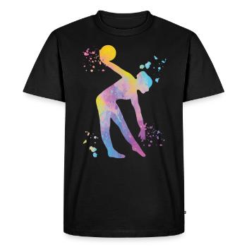 Gymnast with ball rhythmic gymnastics - Men's Premium Organic T-Shirt - black - Front - Nico (187cm)