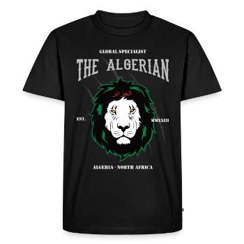 The Algerian, cool design for the Algerian - Men's Premium Organic T-Shirt - black - Front - Nico (187cm)