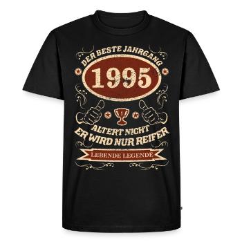 1995 Le meilleur design vintage - T-shirt Premium bio Homme - noir - Devant - Nico (187cm)