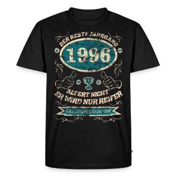 1996 Le meilleur design vintage - T-shirt Premium bio Homme - noir - Devant - Nico (187cm)