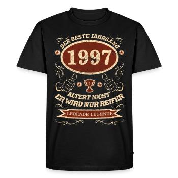 1997 Le meilleur design vintage - T-shirt Premium bio Homme - noir - Devant - Nico (187cm)