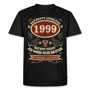 1999 Le meilleur design vintage - T-shirt Premium bio Homme - noir - Devant - Nico (187cm)