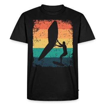 Wing Foil Wingsurf Retro Foil Wings - T-shirt Premium bio Homme - noir - Devant - Nico (187cm)