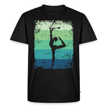 Gymnast Legs Gymnastique Rythmique Rétro - T-shirt Premium bio Homme - noir - Devant - Nico (187cm)
