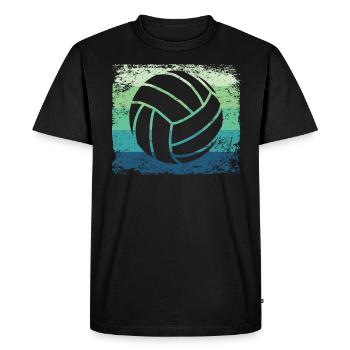 Volleyball Joueur Retro Beach Volleyball - T-shirt Premium bio Homme - noir - Devant - Nico (187cm)