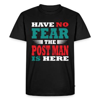 Have no Fear the Post Man is here Outfit - Men's Premium Organic T-Shirt - black - Front - Nico (187cm)