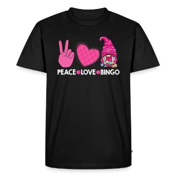 Peace Love Bingo - T-shirt Premium bio Homme - noir - Devant - Nico (187cm)