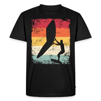 Wing Foil Wingsurf Retro Foil Wings - T-shirt Premium bio Homme - noir - Devant - Nico (187cm)