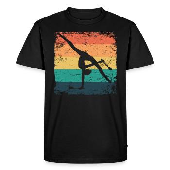 Gymnast Legs Gymnastique Rythmique Rétro - T-shirt Premium bio Homme - noir - Devant - Nico (187cm)