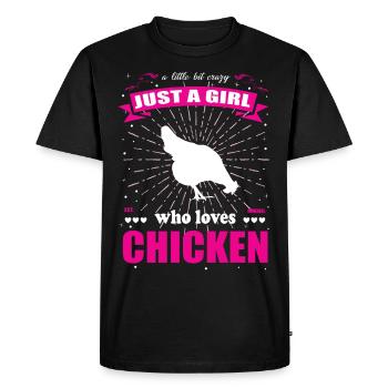 Just a Girl Who Loves Chickens Outfit - Men's Premium Organic T-Shirt - black - Front - Nico (187cm)