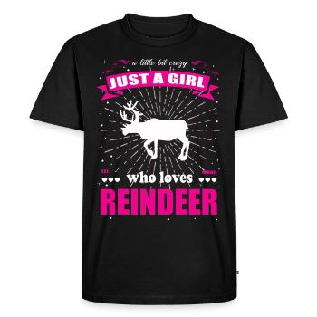 Juste une fille qui aime la tenue de renne - T-shirt Premium bio Homme - noir - Devant - Nico (187cm)