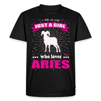 Juste une fille qui aime la tenue Bélier - T-shirt Premium bio Homme - noir - Devant - Nico (187cm)