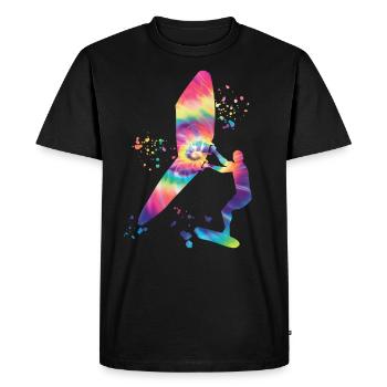 Wing Foil Wingsurfing Man Foil Wing - T-shirt Premium bio Homme - noir - Devant - Nico (187cm)