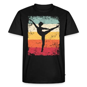 Ballet Danseur Vintage Man Ballerino - T-shirt Premium bio Homme - noir - Devant - Nico (187cm)