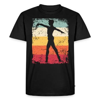 Ballet Danseur Vintage Man Ballerino - T-shirt Premium bio Homme - noir - Devant - Nico (187cm)