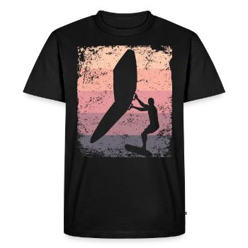 Wing Foil Wingsurf Retro Foil Wings - T-shirt Premium bio Homme - noir - Devant - Nico (187cm)