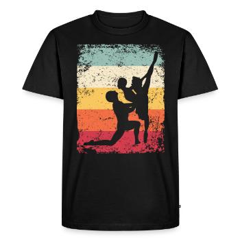 Ballet Dance Couple Ballerine Vintage - T-shirt Premium bio Homme - noir - Devant - Nico (187cm)