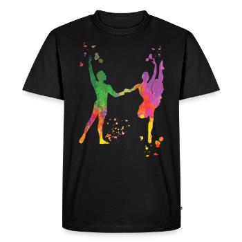 Ballet Danse Couple Femme Ballerine - T-shirt Premium bio Homme - noir - Devant - Nico (187cm)