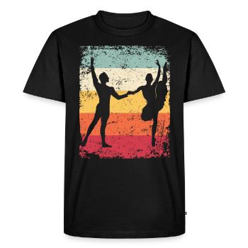 Ballet Dance Couple Ballerine Vintage - T-shirt Premium bio Homme - noir - Devant - Nico (187cm)