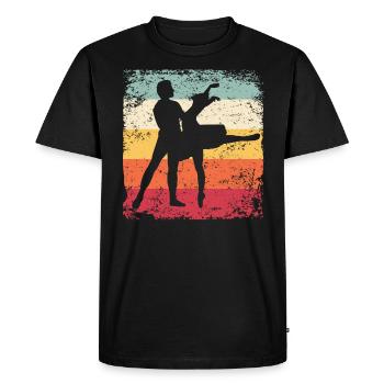 Ballet Dance Couple Ballerine Vintage - T-shirt Premium bio Homme - noir - Devant - Nico (187cm)
