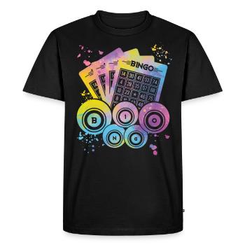 Boules de bingo Couleur Splendeur Femmes Hommes Bingo - T-shirt Premium bio Homme - noir - Devant - Nico (187cm)