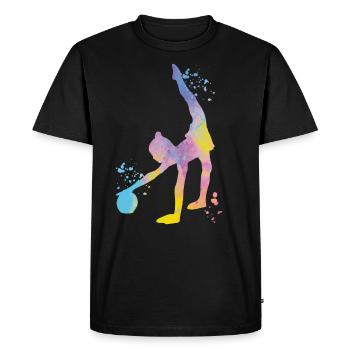 Gymnast with ball rhythmic gymnastics - Men's Premium Organic T-Shirt - black - Front - Nico (187cm)