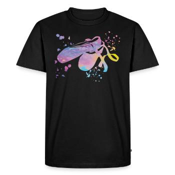 Chaussures de ballet Danseuse Mme Ballerine - T-shirt Premium bio Homme - noir - Devant - Nico (187cm)