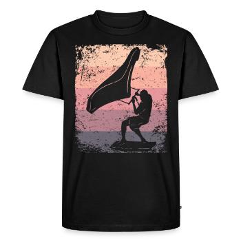 Wing Foil Wingsurf Retro Foil Wings - T-shirt Premium bio Homme - noir - Devant - Nico (187cm)