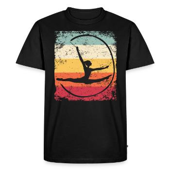 Gymnaste Gymnaste Gymnastique Rythmique Rétro - T-shirt Premium bio Homme - noir - Devant - Nico (187cm)