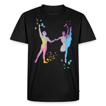 Ballet Danse Couple Femme Ballerine - T-shirt Premium bio Homme - noir - Devant - Nico (187cm)