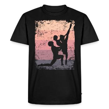 Ballet Dance Couple Ballerine Vintage - T-shirt Premium bio Homme - noir - Devant - Nico (187cm)