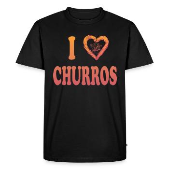 I Heart Churros Vintage Churros mexicains - T-shirt Premium bio Homme - noir - Devant - Nico (187cm)