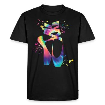 Chaussures de ballet Danseuse Mme Ballerine - T-shirt Premium bio Homme - noir - Devant - Nico (187cm)